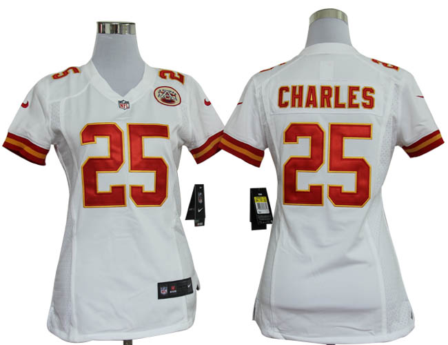 Nike Chiefs 25 Charles White Game Women Jerseys