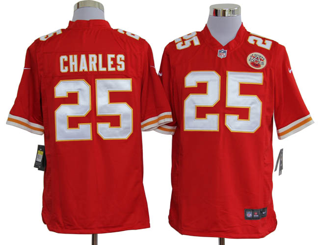 Nike Chiefs 25 Charles red Game Jerseys