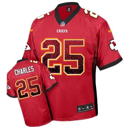 Nike Chiefs 25 Jamaal Charles Red Elite Drift Jersey