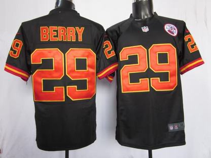 Nike Chiefs 29 Berry Black Game Jerseys
