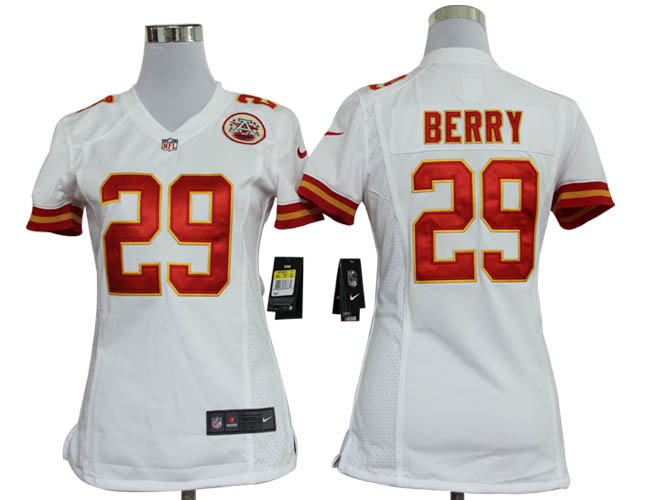 Nike Chiefs 29 Berry White Game Women Jerseys