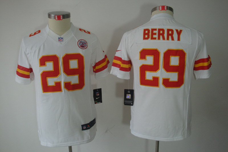 Nike Chiefs 29 Berry White Kids Limited Jerseys