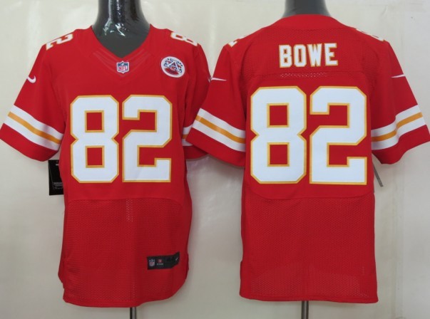 Nike Chiefs 82 Bowe Red Elite Jersey