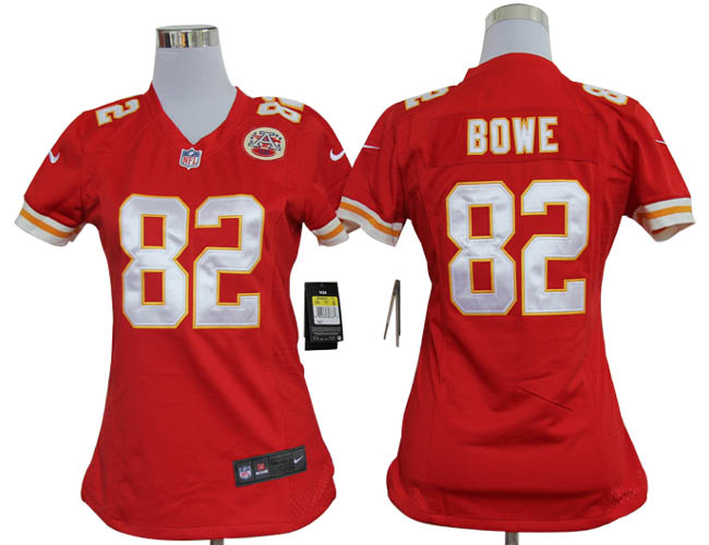 Nike Chiefs 82 Bowe Red Game Women Jerseys