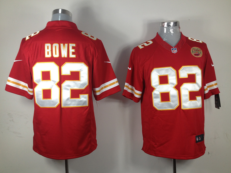Nike Chiefs 82 Bowe Red Limited Jerseys