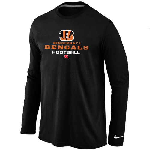 Nike Cincinnati Bengals Critical Victory Long Sleeve T-Shirt Black - Click Image to Close
