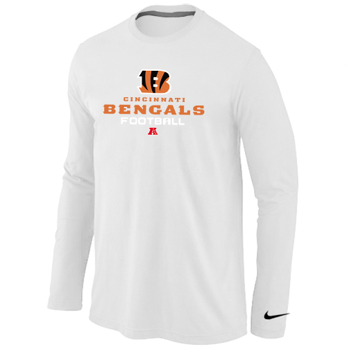 Nike Cincinnati Bengals Critical Victory Long Sleeve T-Shirt White - Click Image to Close