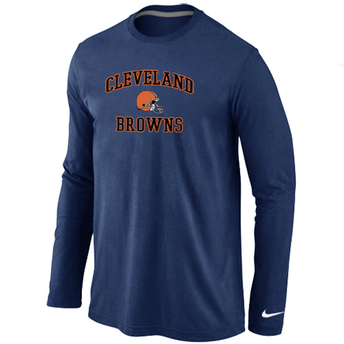 Nike Cleveland Browns Heart D.Blue Long Sleeve T-Shirt