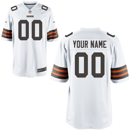 Nike Cleveland Browns Youth Customized Game White Jersey