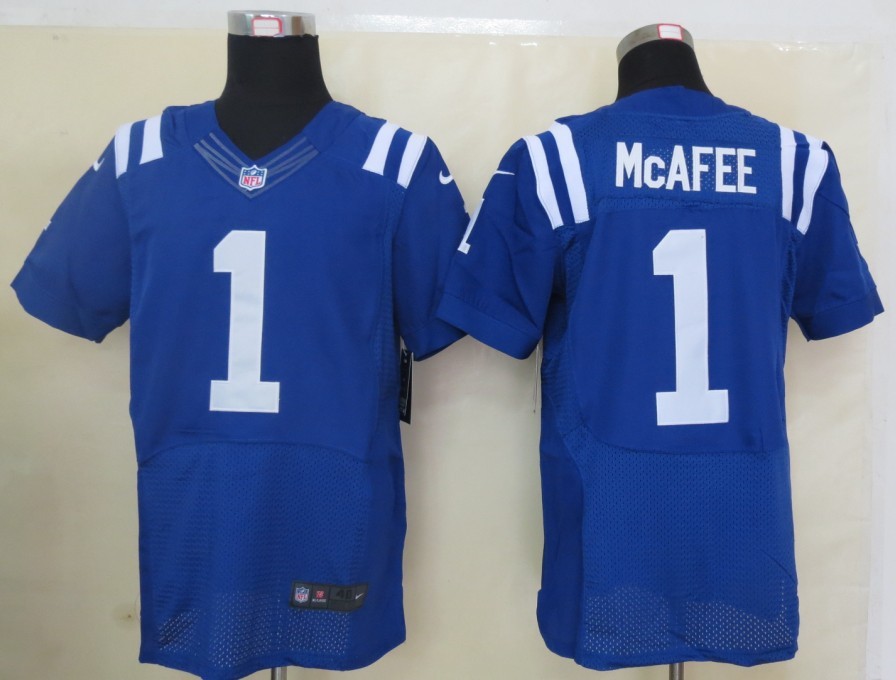 Nike Colts 1 McAfee Blue Elite Jerseys