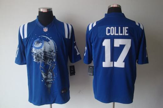 Nike Colts 17 Collie Blue Helmet Tri-Blend Limited Jerseys