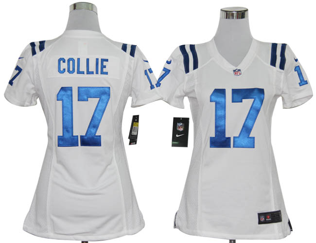 Nike Colts 17 Collie White Game Women Jerseys