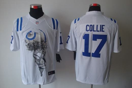 Nike Colts 17 Collie White Helmet Tri-Blend Limited Jerseys
