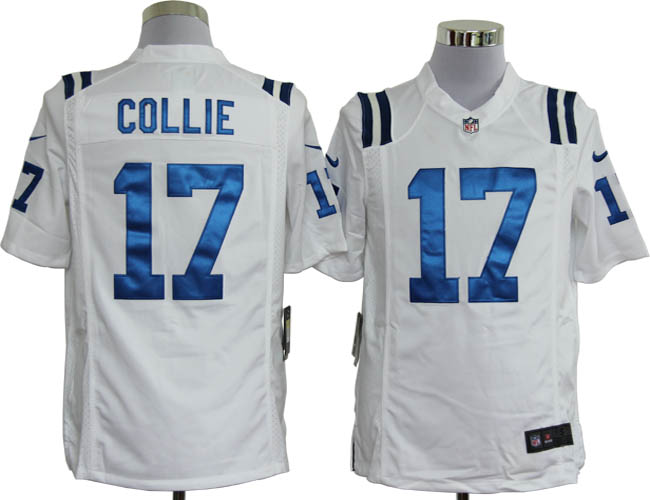 Nike Colts 17 Collie white Game Jerseys