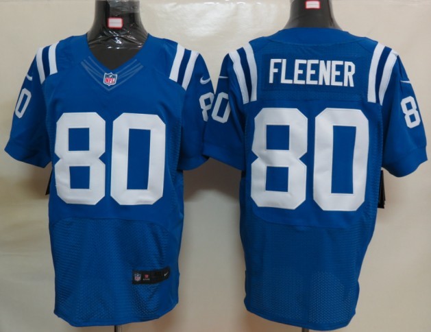 Nike Colts 80 Fleener Blue Elite Jerseys - Click Image to Close