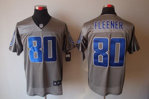 Nike Colts 80 Fleener Grey Elite Jerseys