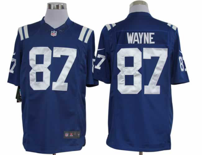 Nike Colts 87 Wayne Blue Limited Jerseys