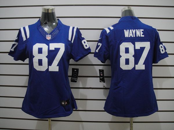 Nike Colts 87 Wayne Blue Women Limited Jerseys