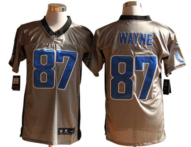 Nike Colts 87 Wayne Grey Elite Jerseys
