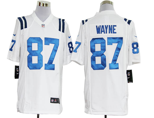 Nike Colts 87 Wayne white Game Jerseys