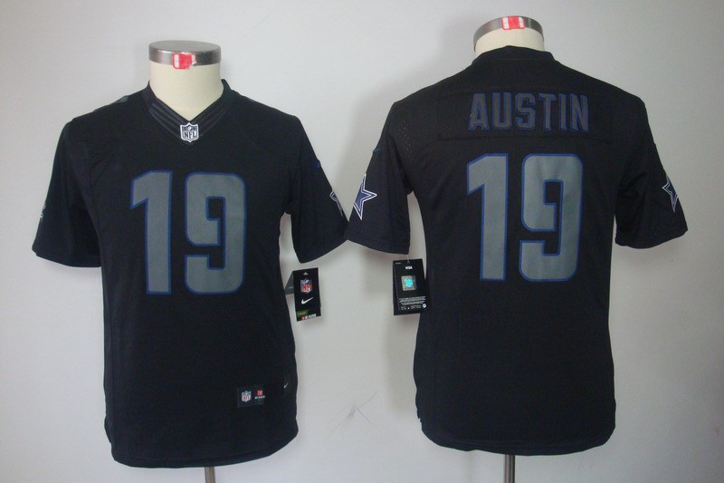 Nike Cowboys 19 Austin Black Impact Kids Limited Jerseys