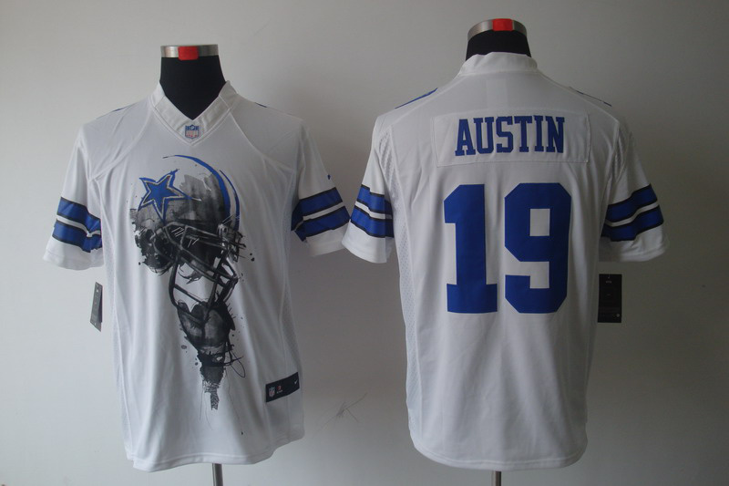 Nike Cowboys 19 Austin White Helmet Tri-Blend Limited Jerseys