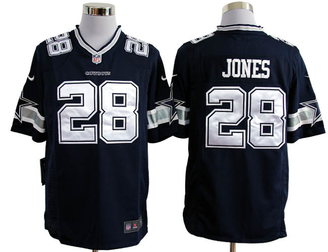 Nike Cowboys 28 Jones Blue Limited Jerseys