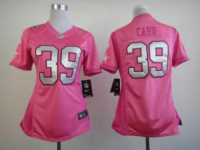 Nike Cowboys 39 Carr Pink Love's Women Jerseys