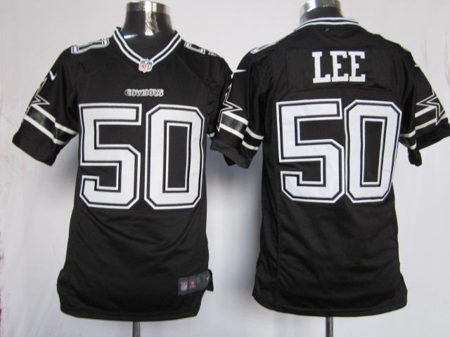 Nike Cowboys 50 Lee Black Game Jerseys - Click Image to Close