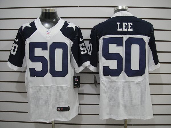 Nike Cowboys 50 Lee White Thanksgiving ELite Jerseys