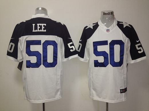 Nike Cowboys 50 Lee White Thanksgivings Limited Jerseys