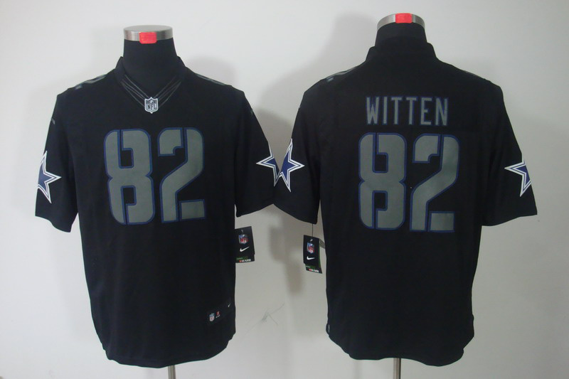 Nike Cowboys 82 Witten Black Impact Limited Jersey