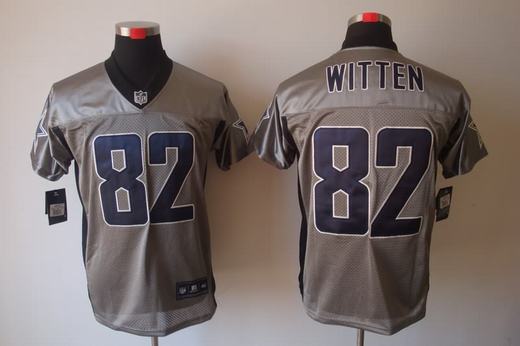 Nike Cowboys 82 Witten Grey Elite Jerseys - Click Image to Close