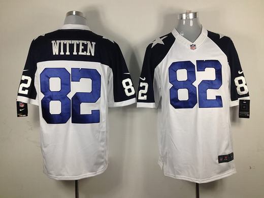 Nike Cowboys 82 Witten White Thanksgivings Limited Jerseys
