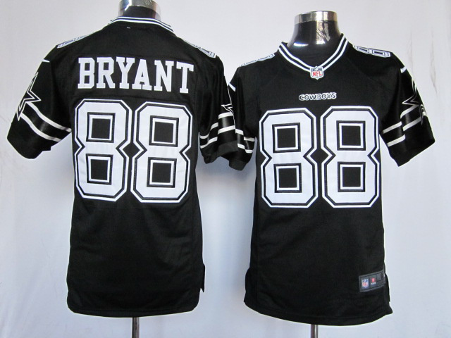 Nike Cowboys 88 Bryant Black Game Jerseys