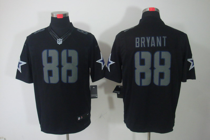 Nike Cowboys 88 Bryant Black Impact Limited Jersey