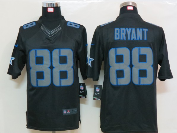 Nike Cowboys 88 Bryant Black Impact Limited Jerseys