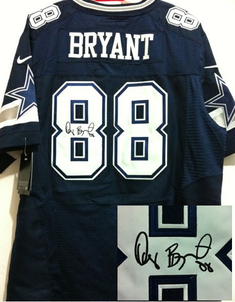 Nike Cowboys 88 Bryant Blue Signature Edition Jerseys