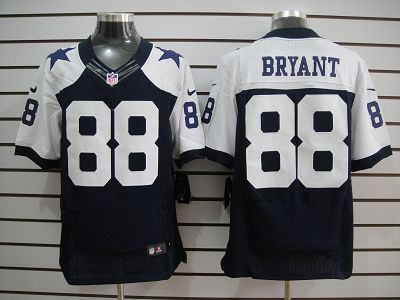 Nike Cowboys 88 Bryant Blue Thankgivings Elite Jerseys