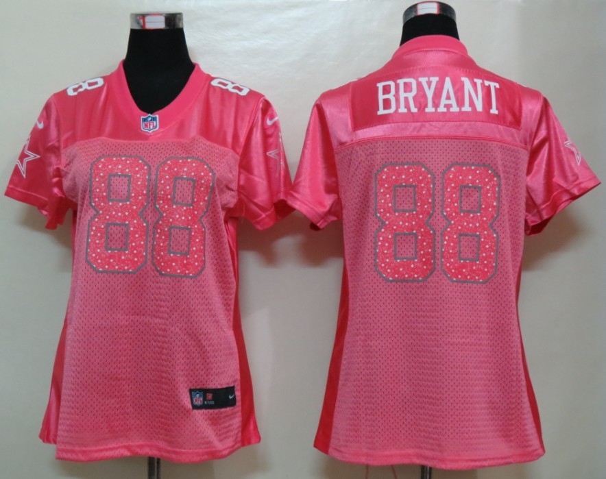 Nike Cowboys 88 Bryant Pink Fem Fan Women Elite Jerseys