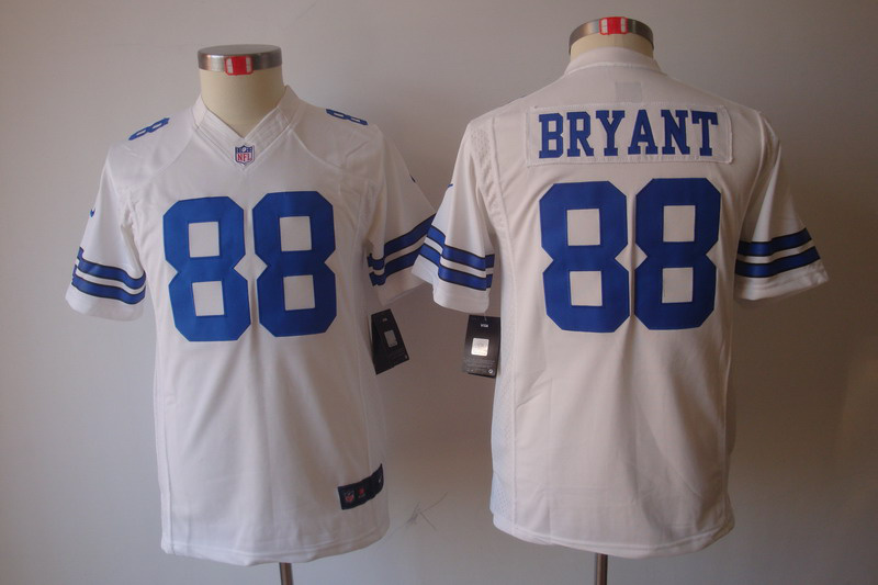 Nike Cowboys 88 Bryant White Kids Limited Jerseys