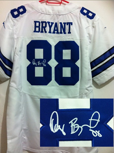 Nike Cowboys 88 Bryant White Signature Edition Jerseys