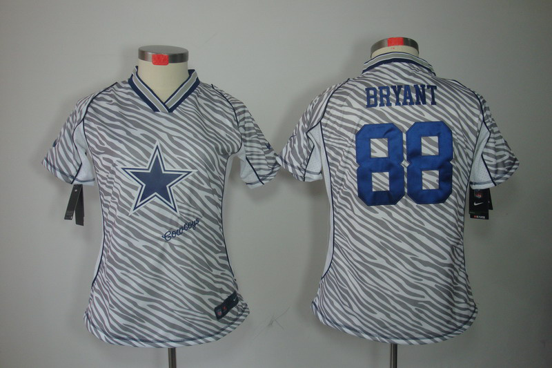 Nike Cowboys 88 Bryant Women Zebra Jersey