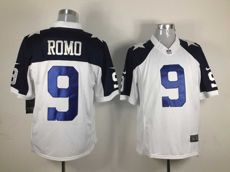 Nike Cowboys 9 Rome white Thankgivings Elite Jerseys