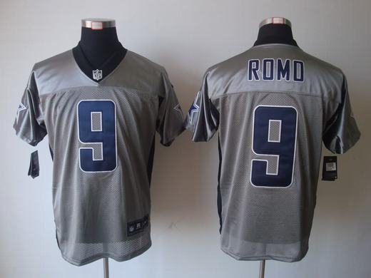 Nike Cowboys 9 Romo Grey Elite Jerseys