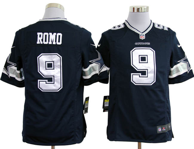 Nike Cowboys 9 Romo blue Game Jerseys
