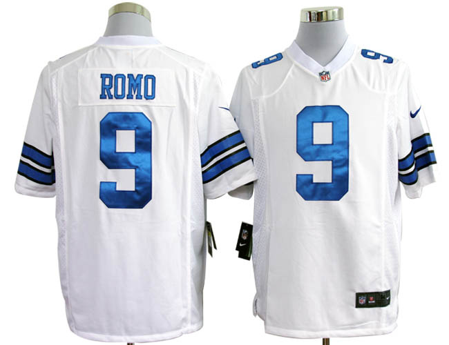 Nike Cowboys 9 Romo white Game Jerseys