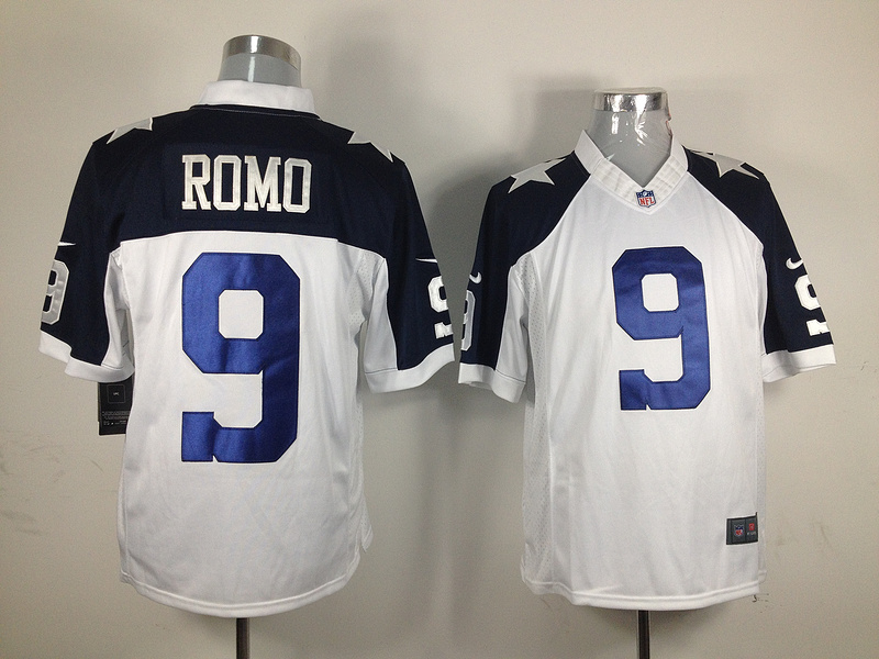 Nike Cowboys 9 Romo white thankgiving Game Jerseys