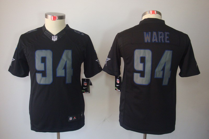 Nike Cowboys 94 Ware Black Impact Kids Limited Jerseys
