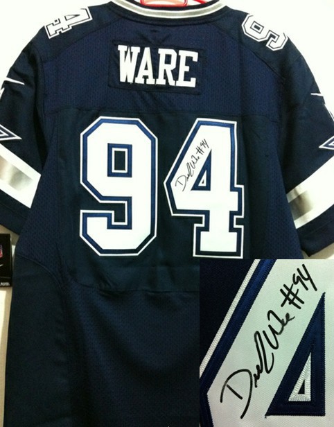 Nike Cowboys 94 Ware Blue Signature Edition Jerseys